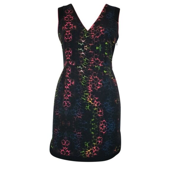 Sandro Sleeveless Multicolour Leopard Mini Dress - Picture 1 of 15